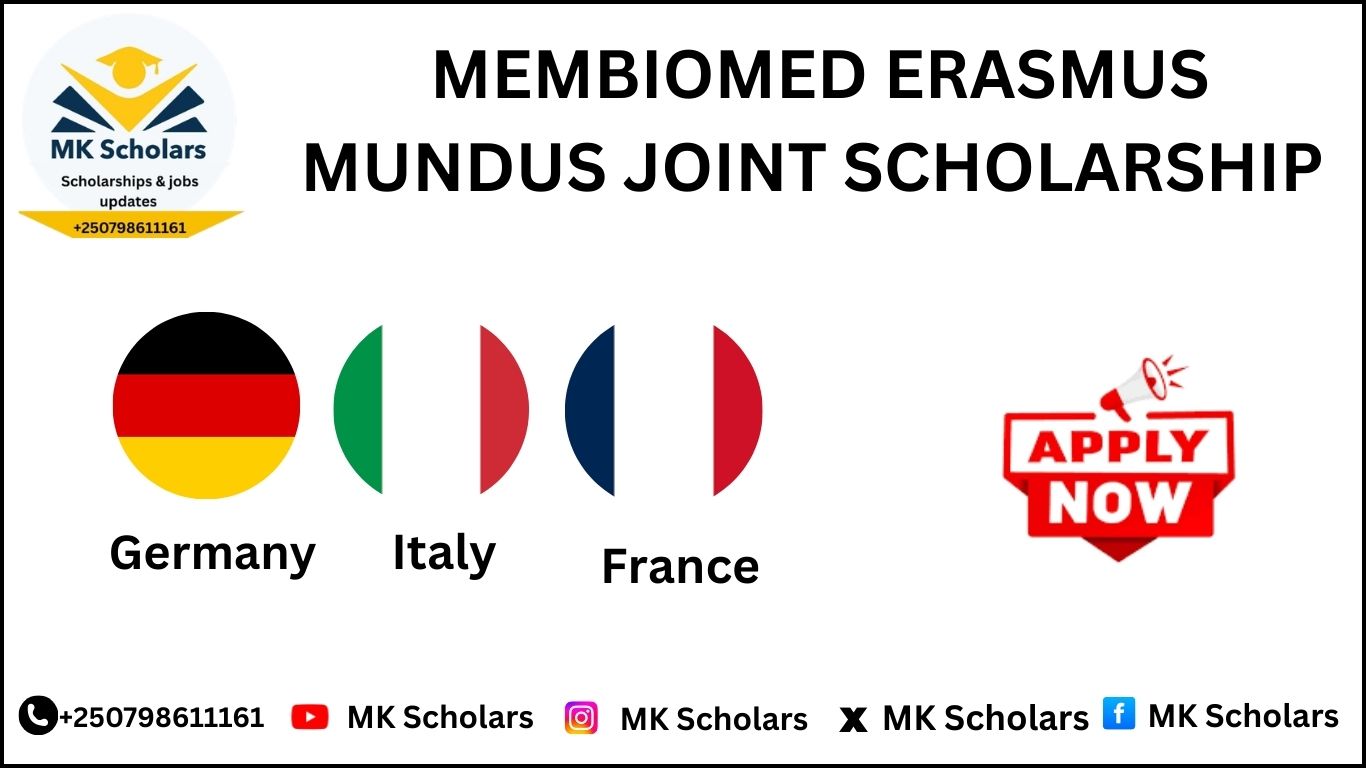 APPLY FOR THE FULLY FUNDED MEMBIOMED ERASMUS MUNDUS JOINT MASTER SCHOLARSHIP